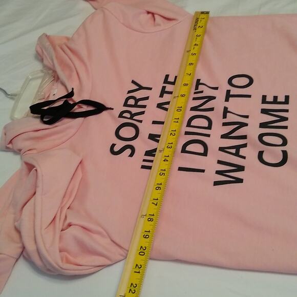 Worded women's size XL lite Orange hoodie. - Picture 4 of 5